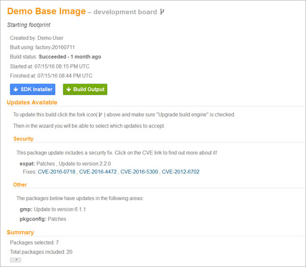 Track Relevant Updates for Your Build